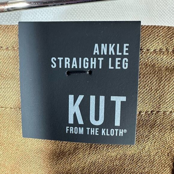 Kut From The Kloth Cargo Ankle Straight Leg Pants Size 16 Autumn Brown - Picture 3 of 11